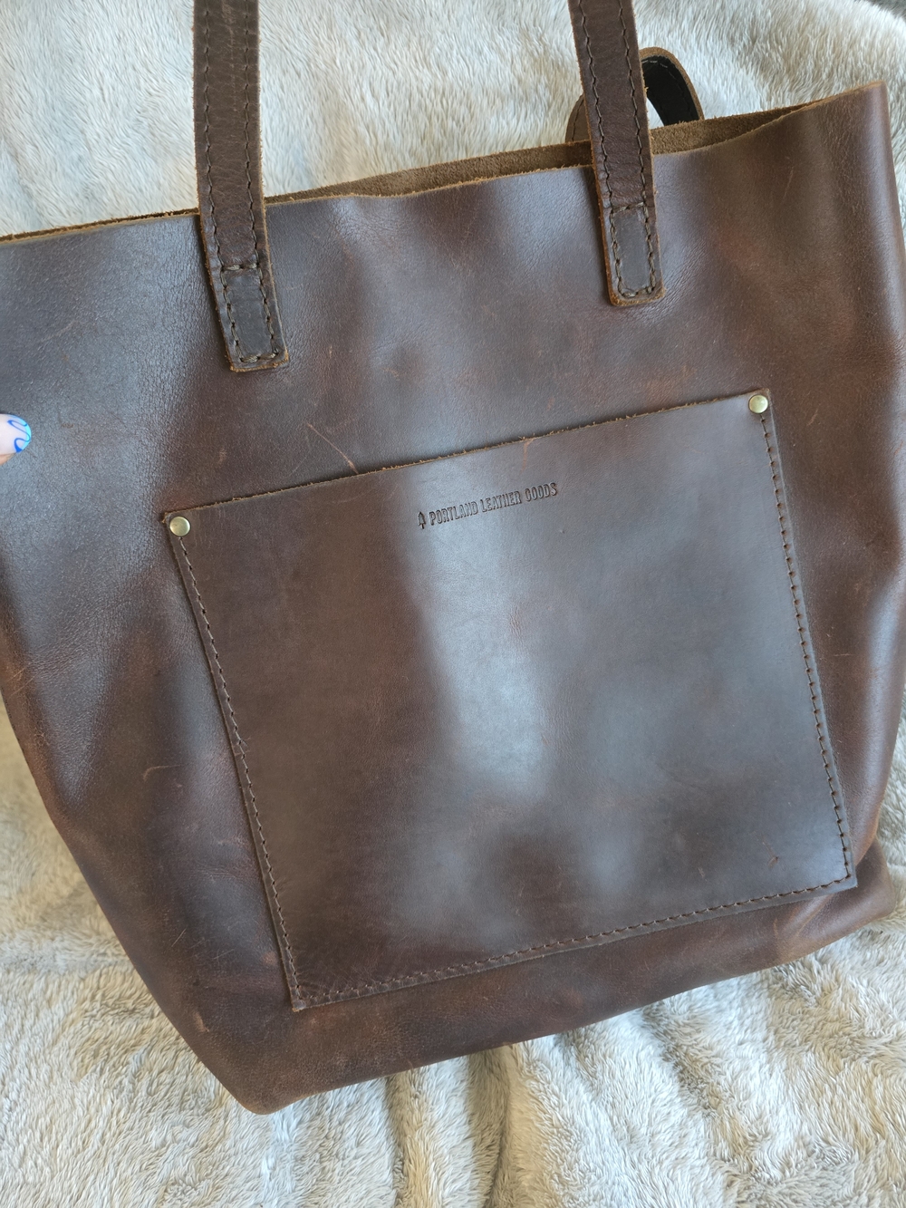 Portland Leather Brown Leather Tote Bag